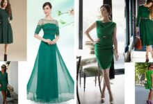 yeşil elbise kombin önerileri